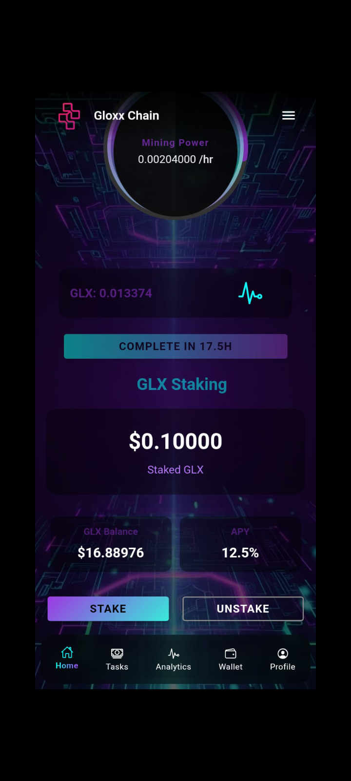 Gloxx Chain Mobile App